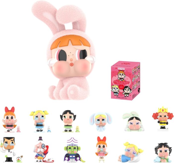 Crybaby x Powerpuff Girls Series Figures, Crybaby Blind Box Figures, Random Design Action Figures Collectible Toys Home Decorations, Holiday Birthday Gifts for Girls and Boys, Single Box