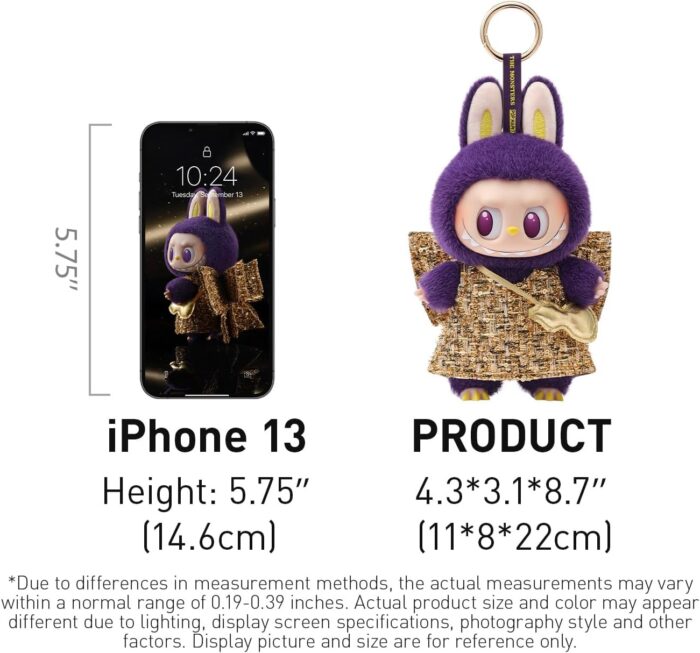 LABUBU × Pronounce - Wings of Fortune Vinyl Plush Hanging Card,Toys for Modern Home Decor, Collectible Toy Set for Desk Accessories, 1PC - Image 6